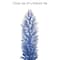 6ft. Pre-Lit Flocked Blue Artificial Alpine Pencil Christmas Tree, Clear Lights
